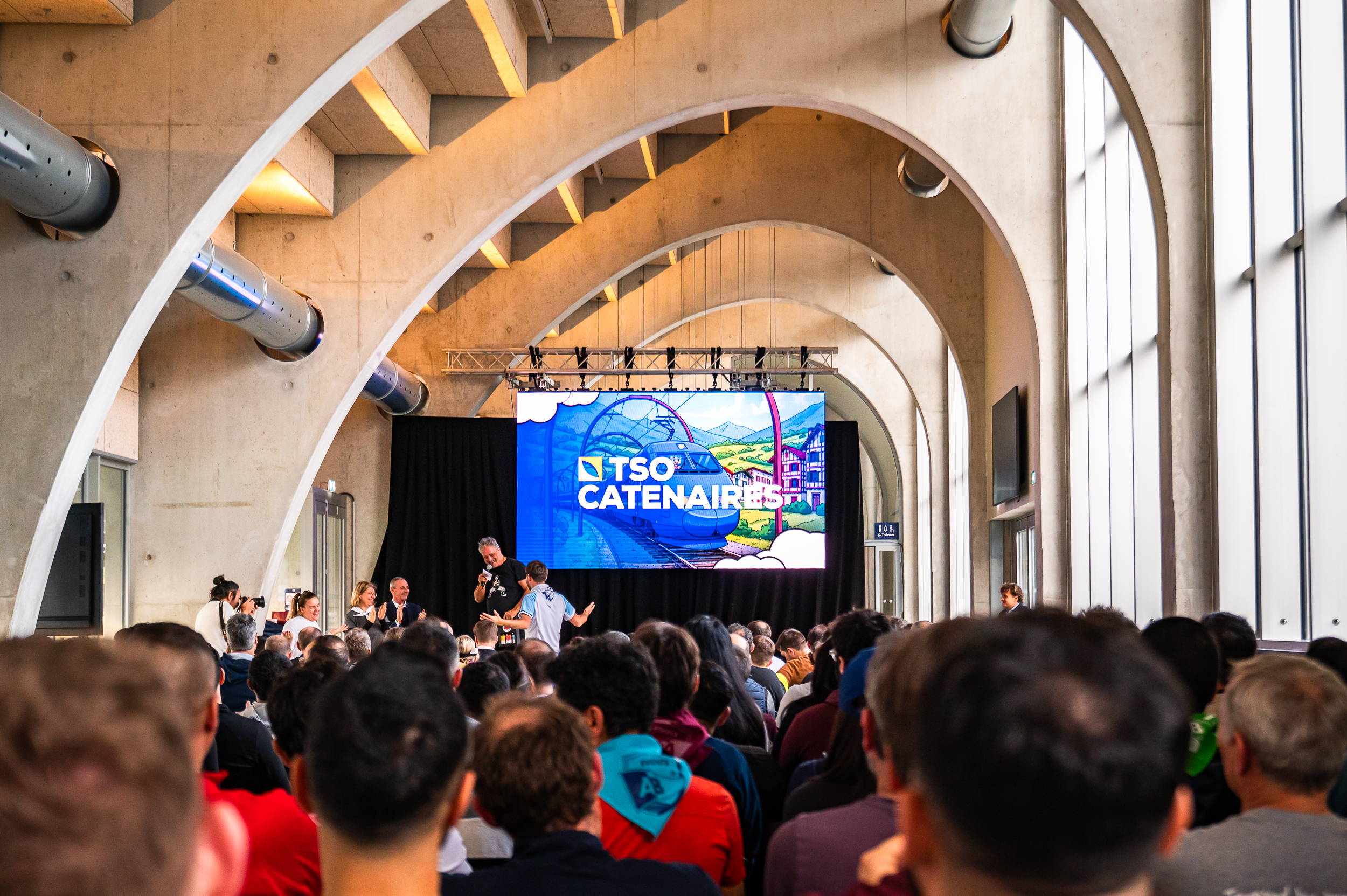 Séminaire TSO CATÉNAIRES stade Jean Dauger Aviron Bayonnais Events Plénière espace Mendia © Mathieu Prat