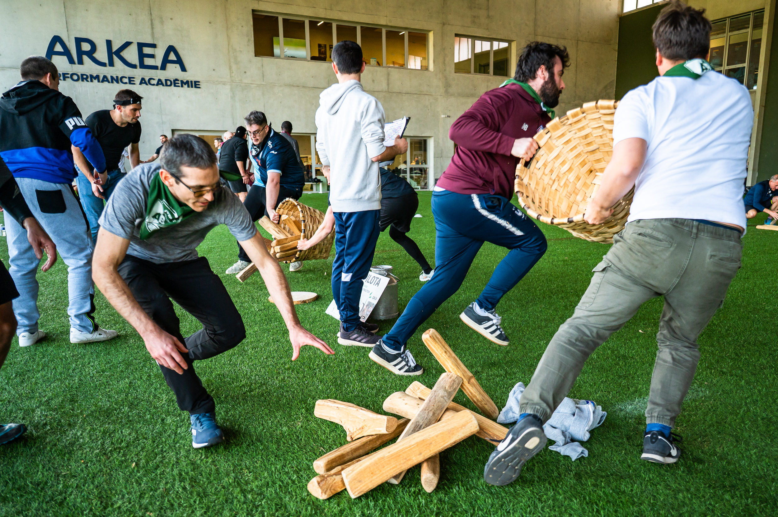 Séminaire TSO CATÉNAIRES stade Jean Dauger Aviron Bayonnais Events Team building jeu basque © Mathieu Prat